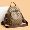 Checkerboard Spring and Summer Women's Versatile Backpack for Women Large Capacity Three-shoulder Bag Multifunctional Casual Backpack