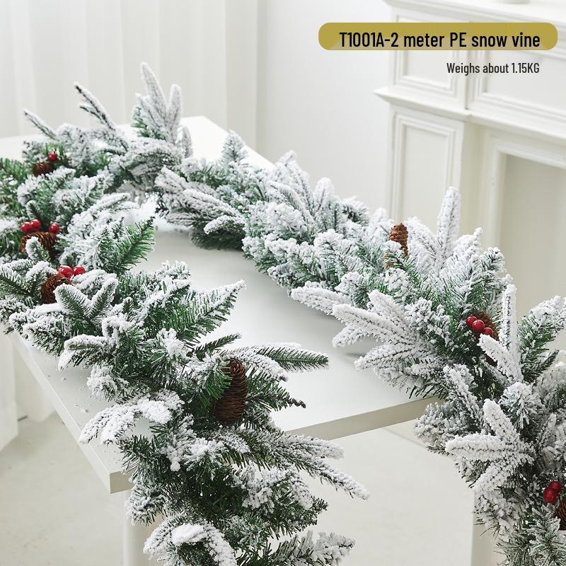 Christmas Snowflake Garland for Hotels, Malls, Windows, Doors & Stair Handrails