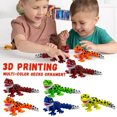 3D-печать многоцветной модели ящерицы, игрушка ручной работы, украшение