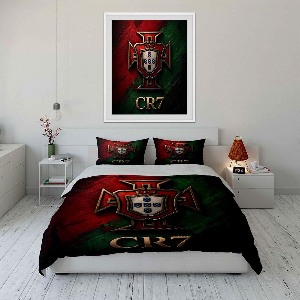 Portugal Flag CR7 Bedding Set Bedding Duvet Cover Set Duvet Cover Pillowcases (1 * Duvet Cover 2 * Pillowcases, without duvet insert)