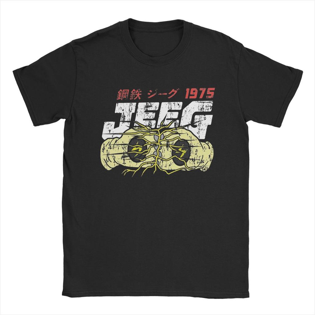 Футболки Steel Robot Jeeg для мужчин Новинка 100% хлопок Футболки с круглым вырезом Футболка с коротким рукавом Одежда с принтом