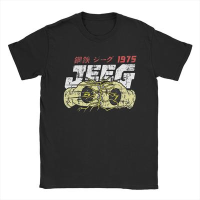 Футболки Steel Robot Jeeg для мужчин Новинка 100% хлопок Футболки с круглым вырезом Футболка с коротким рукавом Одежда с принтом