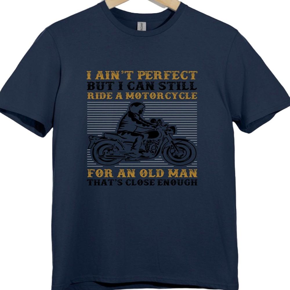 Funny Old Unisex Biker T Shirt Motorcycle Rider Dad Grandad Gift Graphic Tee