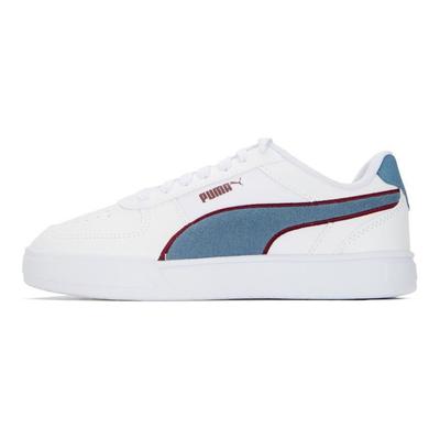 Caven Retro Prep Кожаные низкие кроссовки Унисекс Кроссовки Белый Синий 389331-01
