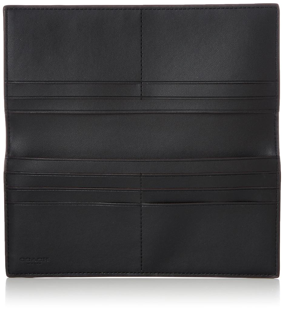 Leather Long Wallet 91635 Signature QBLWO [Coach] Men's Qb/Black/Black [Item]