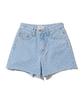 CARGOBROS FOR WOMAN Dot Cutoff Denim Shorts (Light Wash)