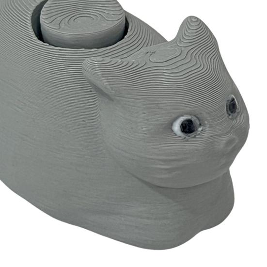 Вращающаяся фигурка кота-мем, 3D-печатная PLA-статуэтка вращающегося котенка, скульптура для домашнего офиса, украшение рабочего стола, орнамент, мем, коллекционный подарок