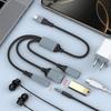 USB Type C 3-в-1 Хаб Кабель 3,5 мм Аудио PD60W Быстрая Зарядка OTG Кабель для Передачи Данных для Ноутбуков и Планшетов