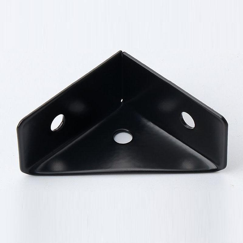 4/8/16pcs Fixed Angle Triangular Brackets in Black, Right Angle Reinforcement Accessories, Used for Bed Frames, Tables, Chairs
