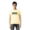 Vans Повседневная футболка унисекс с круглым вырезом и принтом логотипа, светло-желтая, VN0A4MM686V