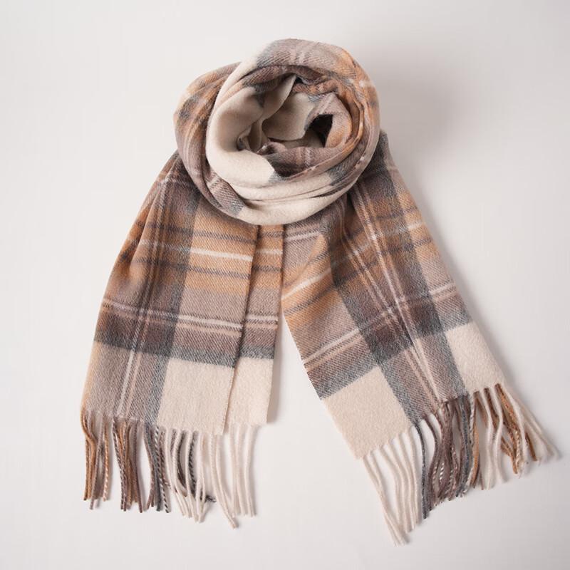 EMZ Cashmere Color-Block Winter Scarf