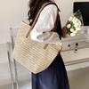 Soft Straw Shoulder Bag For Women Large Capacity Messenger Bag Bohemian Beach Handbag Daily Totes