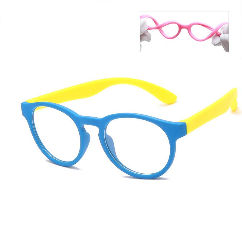 Лидер продаж, синие очки с фильтром для детей, компьютерные очки для мальчиков и девочек, гибкие очки, блокирующие синий свет, силиконовые очки, защита для глаз