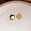 Многослойные серьги-пусеты Silver Needle с твиловыми буквами, цирконом и жемчугом, средневековые винтажные серьги в стиле легкой роскоши, универсальные серьги