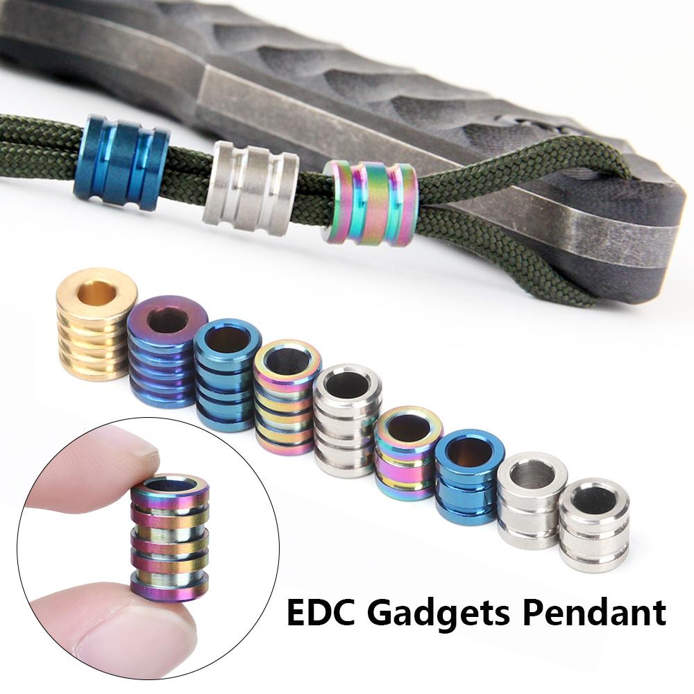 Alloy/Stainless Steel TC4 Knife Beads Ropes Lanyard Camping EDC Gadgets Paracord Rope Pendant