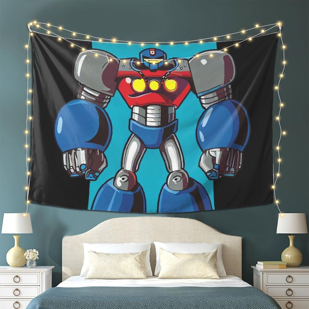 Casual Tetsujin 28 Robot Tapestry Wall Hanging Aesthetic Home Decoration Tapestries for Dorm Room