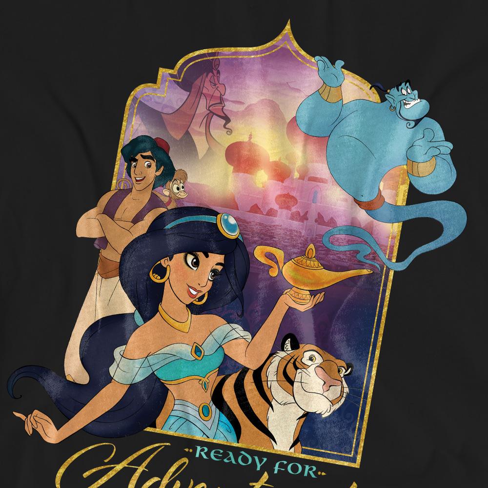 aladdin Unisex Adult Are Ready For Adventure Jasmine Abu Rajah Genie T-Shirt