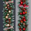 Factory Christmas Wreath Door Hanging Decorative Vine Snowfall for Mall Entrance Stair Handrail Pendant Bell Artificial Flower