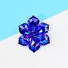 New Crystal Flower Brooches For Women Handmade Shining Sparking Pin 10 Colors Available Dress Coat Accessories