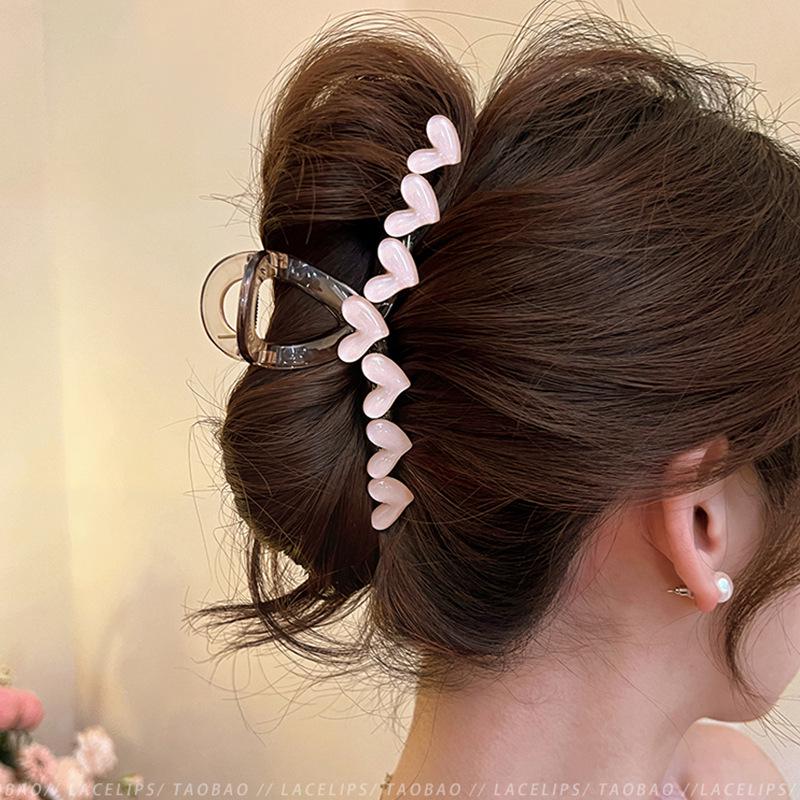 Элегантная большая заколка для волос для женщин 2025 - Шикарный дизайн 'акула' для густых волос