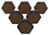 IBA Indianbeautifulart Brown Engraved Knobs Pack of 10 Wooden Wardrobe Door Knobs Drawer