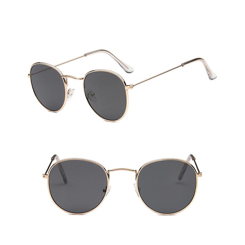 Мода Мода Круглая Рамка Стеклянные Аксессуары Солнцезащитные Очки Светоотражающий Тени Тенденция Красочные Для Женщин Анти-УФ