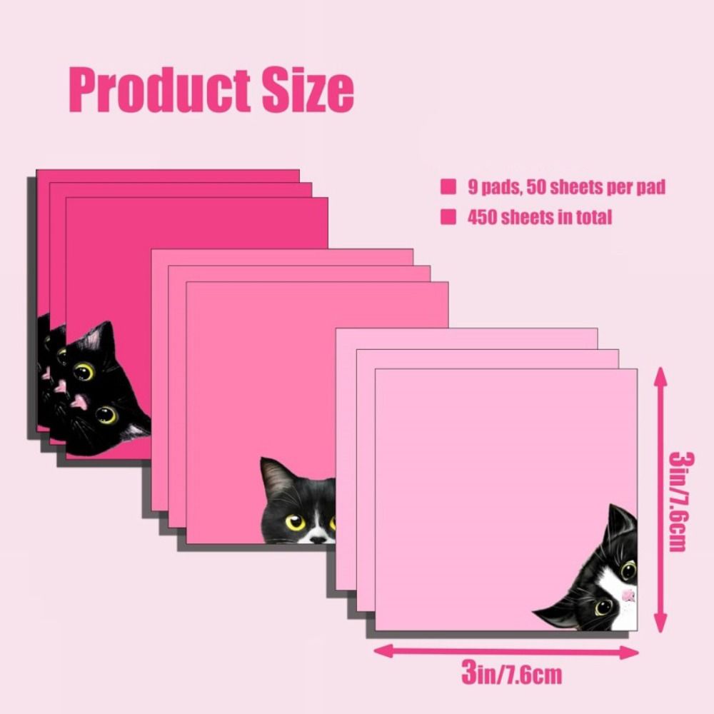 450/300/250pcs Cartoon Kitten Puppy Animal Sticky Notes Colorful Note Paper Student Stationery