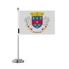 Drapeau De Bureau - Saint-Barthélemy - 14 X 21 Cm - Polyester - Impression Recto/verso - Acier Inoxydable