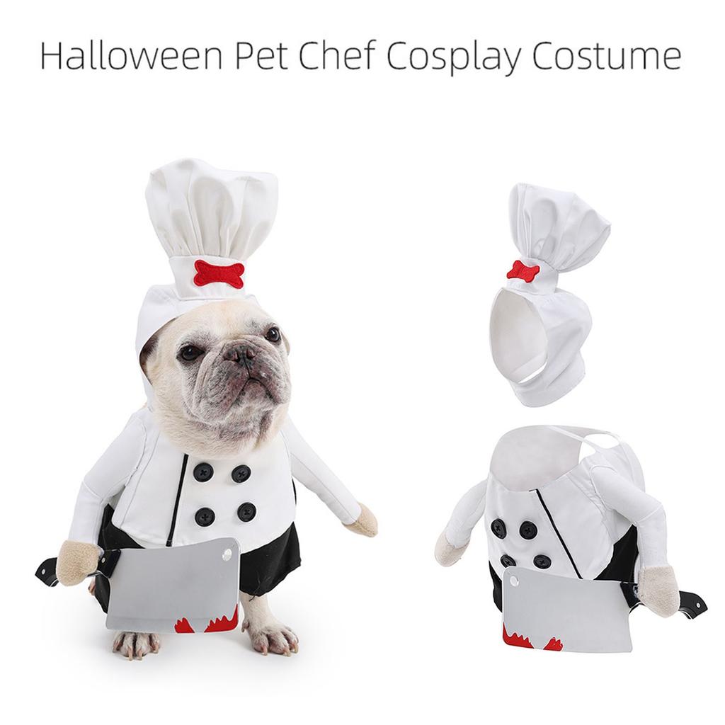 Spooky & Fun Halloween Pet Costume! Transform Your Furry Friend Into A Hilarious 'Knife-Wielding Chef' With This Realistic Fake Knife Accessory.