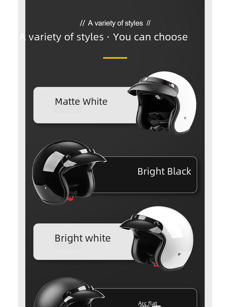 Vintage 701 Half Helmet for Harley & Electric Motorcycles