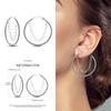 2024 New Earring for Women 925 Silver Sparkling Star Butterfly Heart Tassels Feather Hoop Earrings Engagement Wedding Jewelry