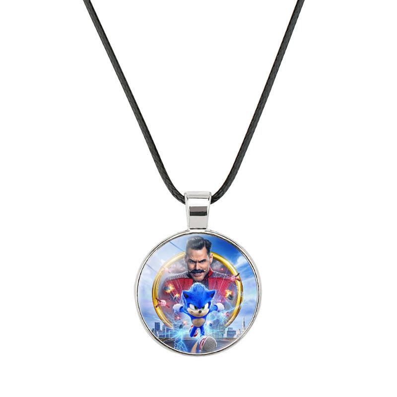 Кулон-ожерелье Соник Ежик Сплав Шарм Мягкая веревка Мультяшные украшения Подарок