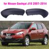 Чехлы на зеркала заднего вида для Nissan Qashqai J10 2007-2014 ABS глянцевый черный вид сзади/матовый