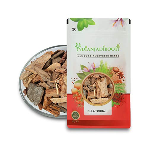 Индийский JadiBooti Кора инжира (Кластерная инжир/Удумбара Чаал) - Чистая Сырая Кора Гулара для Внутреннего Охлаждения и Поддержки Пищеварения - Помогает Успокоить Питту и Поддерж