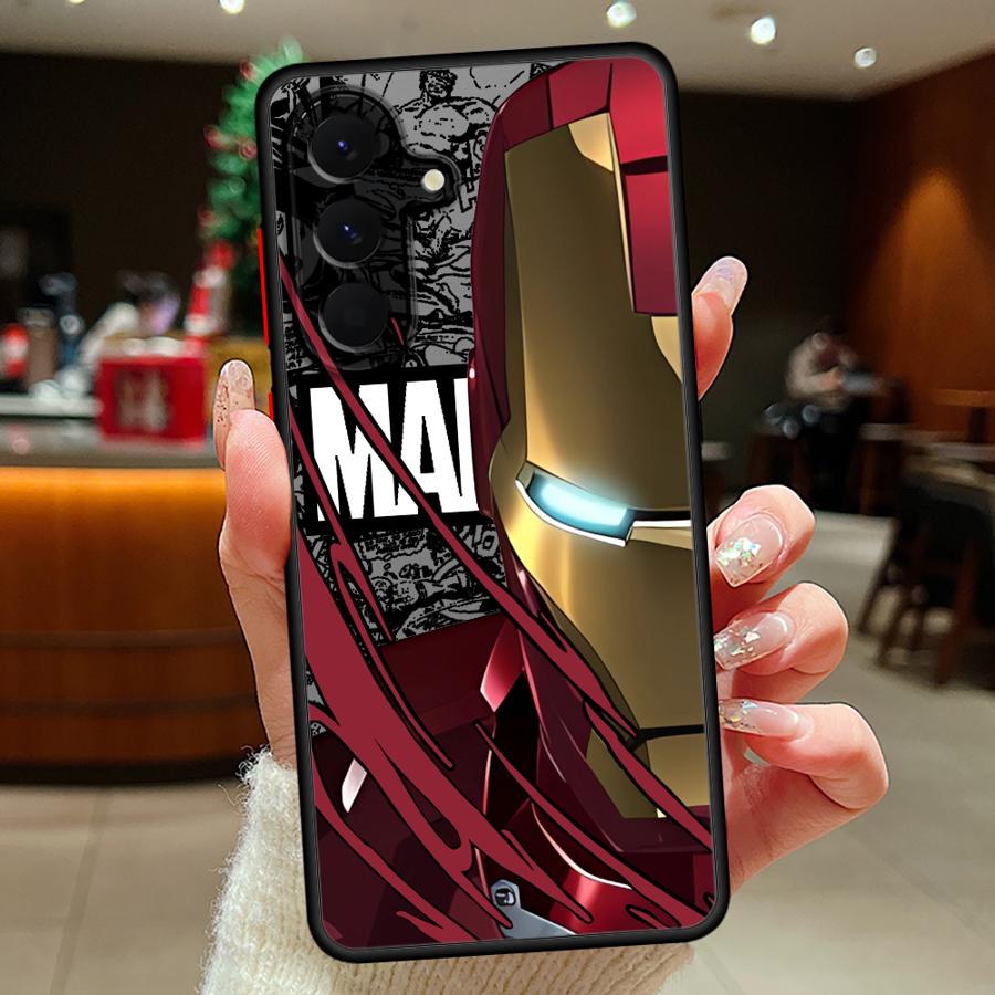 Чехол для телефона Marvel Spiderman Ironman для Samsung Galaxy A34 A36 A52S A72 A73 A33 A14 A23 A17 A52 A35 A53 A54 A16 A15 A56
