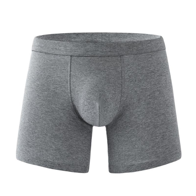 Мужское удлиненное термобелье плюс размер, мужские шорты с плоским углом из чистого хлопка, дышащие, для бега, длинные, быстросохнущие