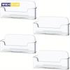4pcs Clear Plastic Business Card Holder,Acrylic Business Card Display for Desk Business Card Stand