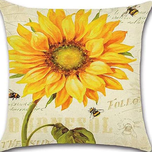 Ретро Растение Цветочный Принт Лен Наволочка Дом Гостиная Диван Автомобильная Подушка
