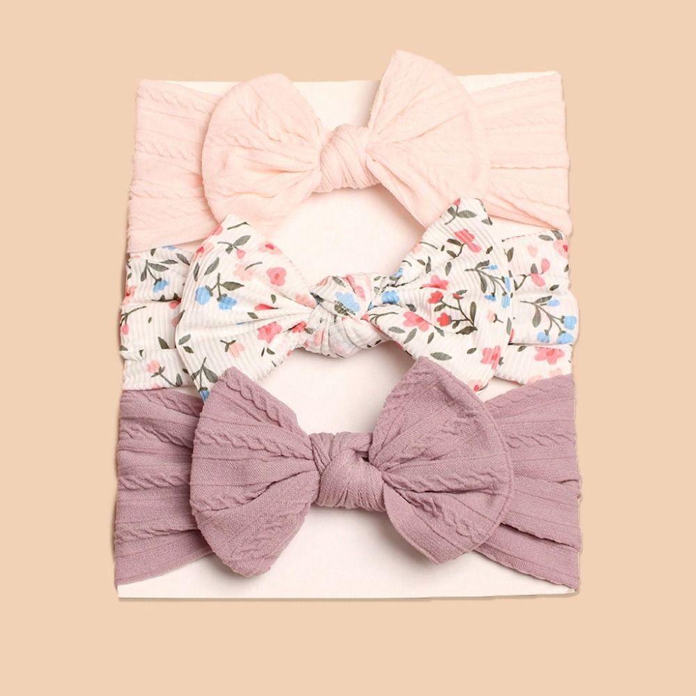 3Pcs/Lot Soft Baby Headbands Elastic Headwear Cute Headwrap  for 0-2Years