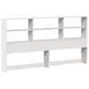 Solid Wood Bed with Shelf Without Mattress White 180x200 cm Pine