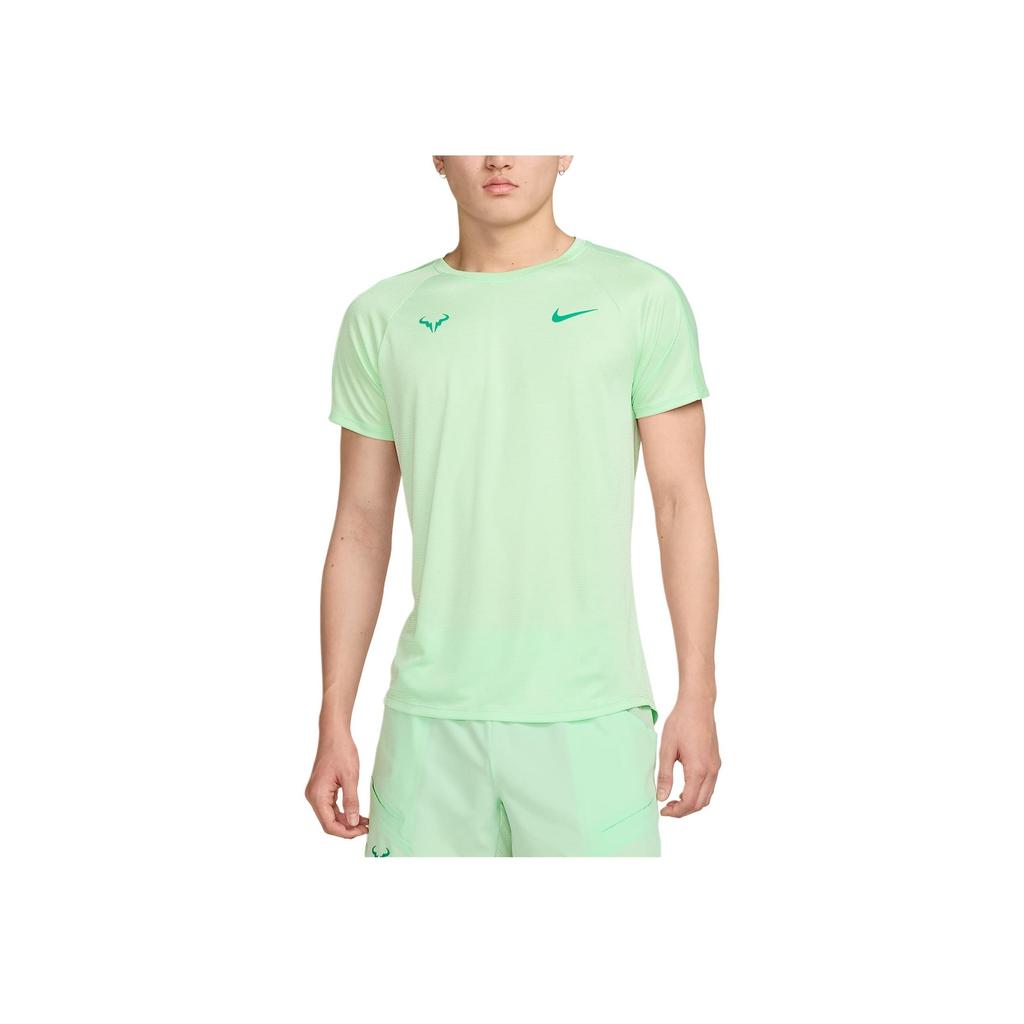Nike Rafa Challenger Dri-FIT Solid Color Tennis Training Versatile Crew Neck Short Sleeve T-Shirt Men Tops Fog-Green Stadium-Green DV2887-376