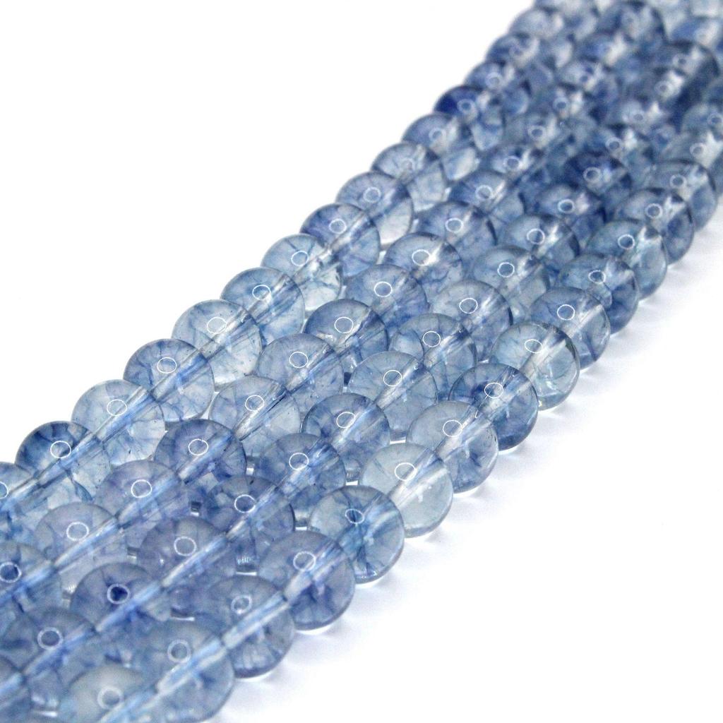 Light Blue Crackle Crystal Glass Beads for DIY Jewelry and Accessories