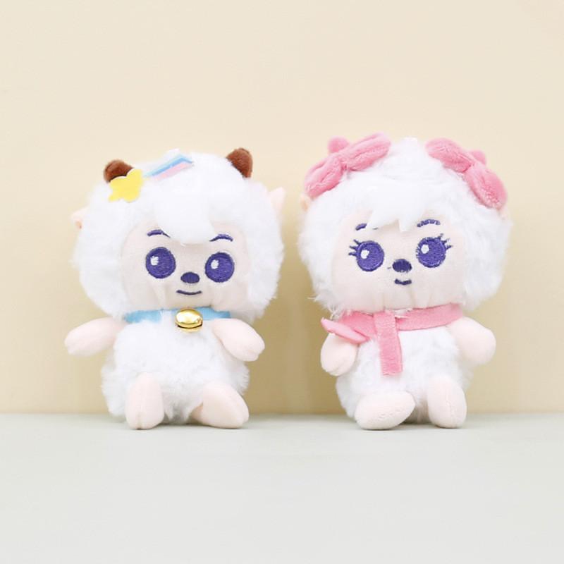 Adorable Plush Sheep Keychain Cute Cartoon Lamb Doll For Girls' Bags And Keys