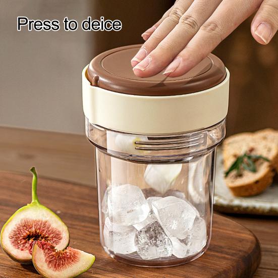 Чашка для холодного заваривания с формочкой для кубиков льда 500 мл, портативная кофейная чашка, простая двойная чашка для приготовления льда на лето
