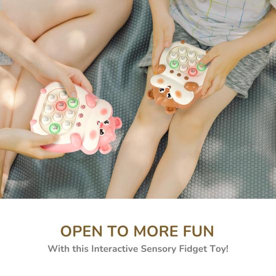 Игра «Нажми пузырь» с подсветкой для раннего обучения, портативное забавное средство для снятия стресса, быстрый удар с помощью толчка