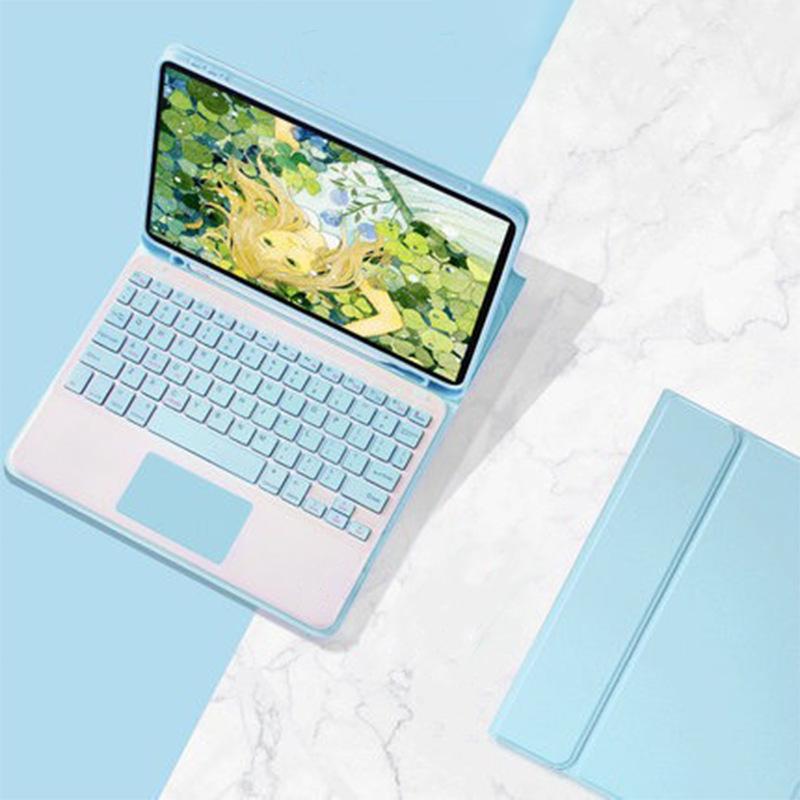 Чехол-клавиатура Bluetooth с подсветкой для Samsung Tab A11 со слотом для стилуса