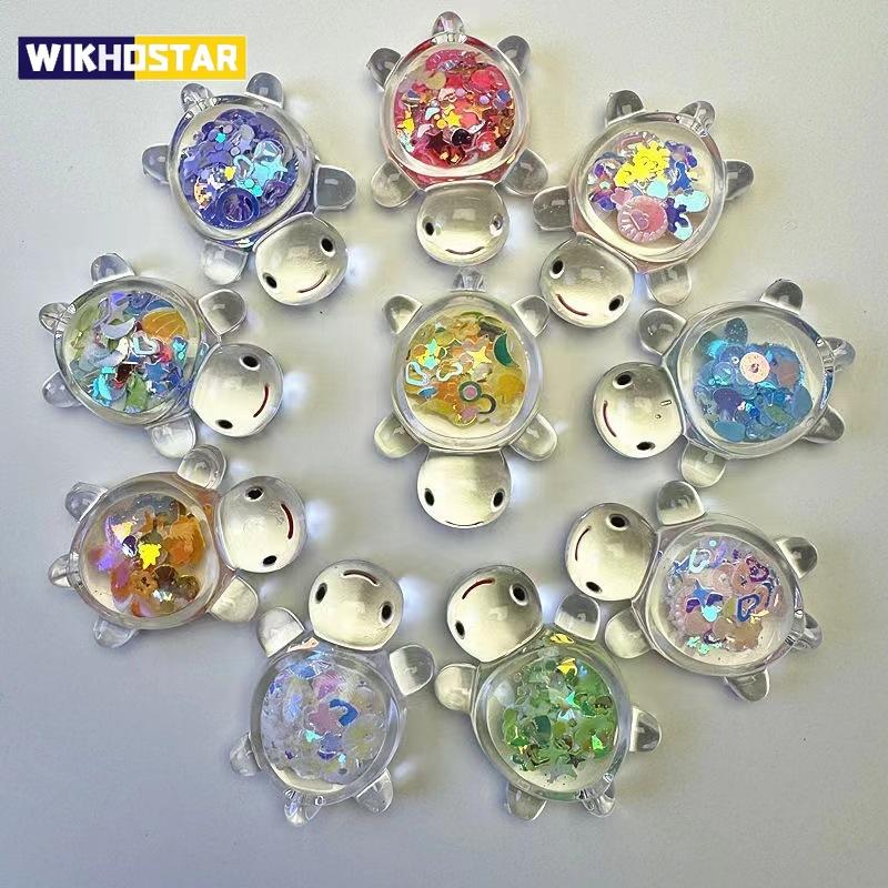 10/30 шт. 2025 Сувениры для вечеринки Мини светящаяся прозрачная черепаха Милые аксессуары из крема-клея Студенческая вечеринка Настольные украшения Игрушки