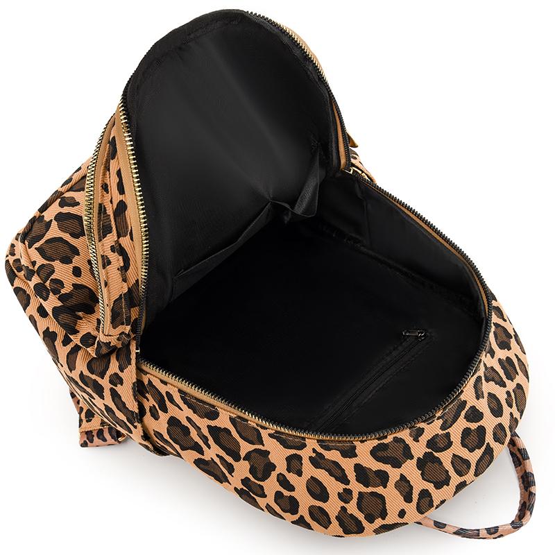 Сумка с леопардовым принтом, женский рюкзак, большой вместимости, дорожный рюкзак