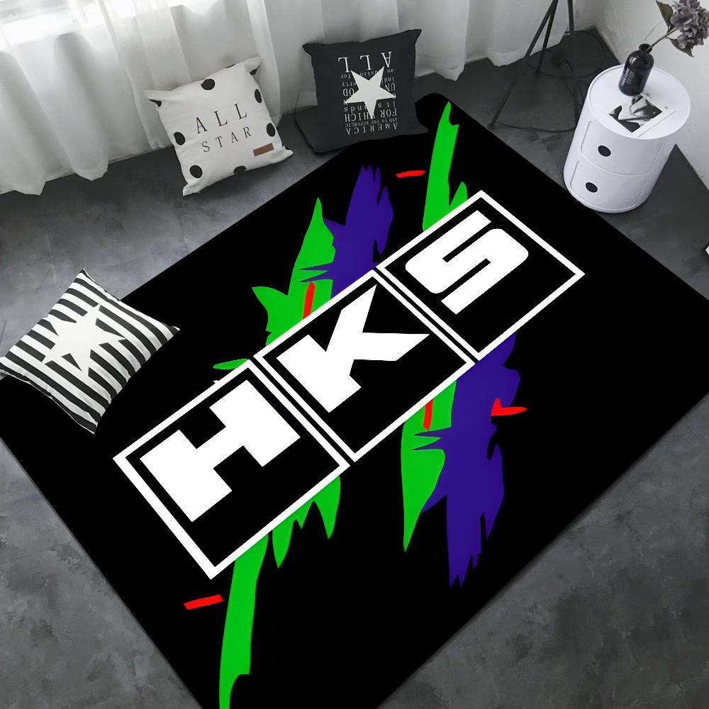 Sports Car H-K-S JDM Kitchen Mat Washable Non-Slip Living Room Sofa Chairs Area Mat Kitchen Toilet Rug