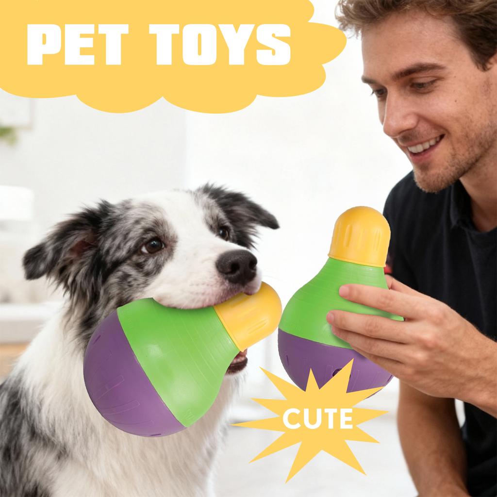 Неваляшка Мяч для выдачи корма, Рельефный мяч, Интерактивная жевательная игрушка для собак